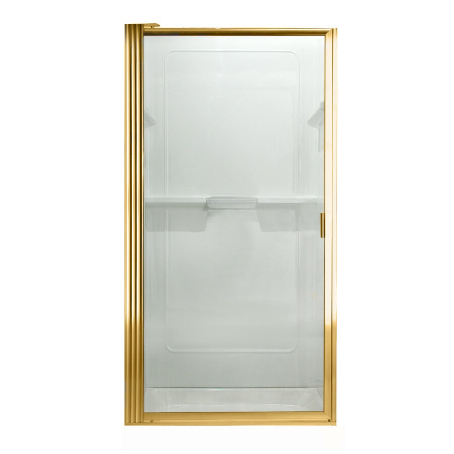 American Standard Framed Polished Brass Shower Door at