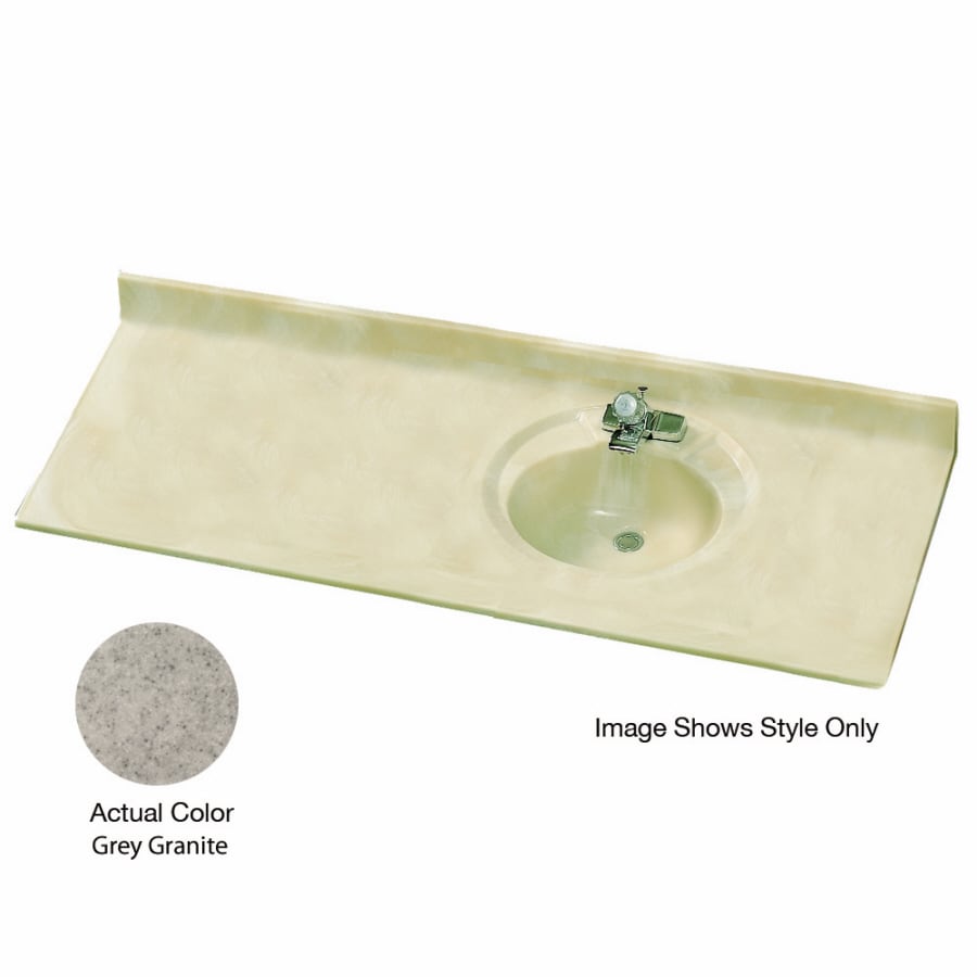 American Standard Astra Lav 61in W x 22in D Grey Granite Satin