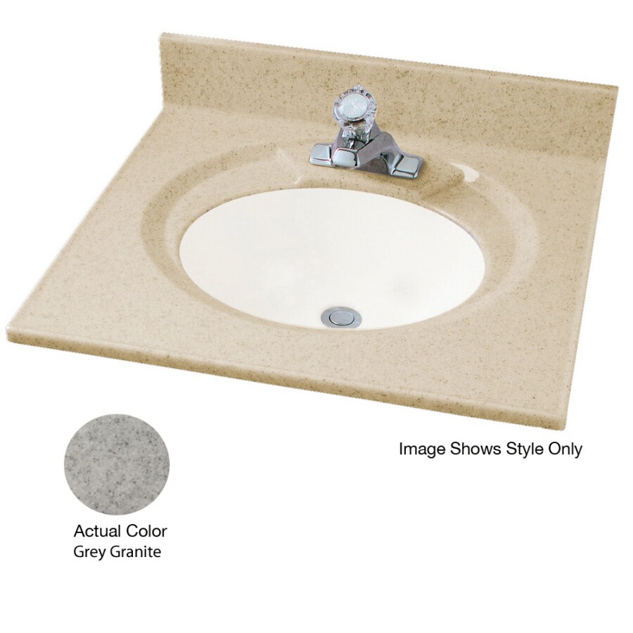 American Standard Astra Lav 31 In W X 19 D Grey Granite Cultured Marble Integral Single Sink Bathroom Vanity Top Product Image 1 American Standard Astra Lav 31 In W X 19 D Grey Granite Satin