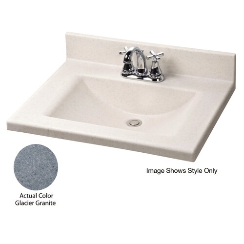 American Standard Silkstone 31in W x 19in D Glacier Granite Satin