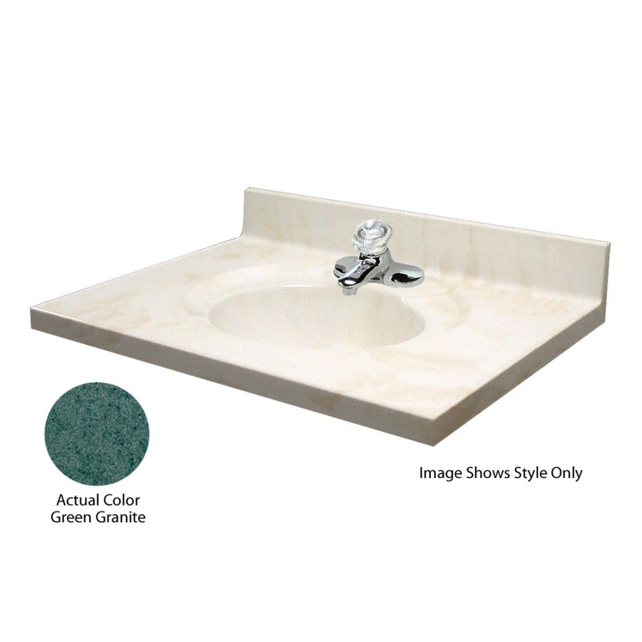 American Standard 49" x 19" Green Granite Cultured Marble Vanity Top at