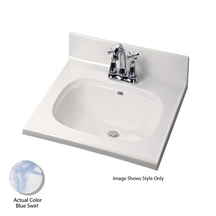 American Standard CM8944.606 49" x 22" Blue Swirl Cultured Marble Vanity Top