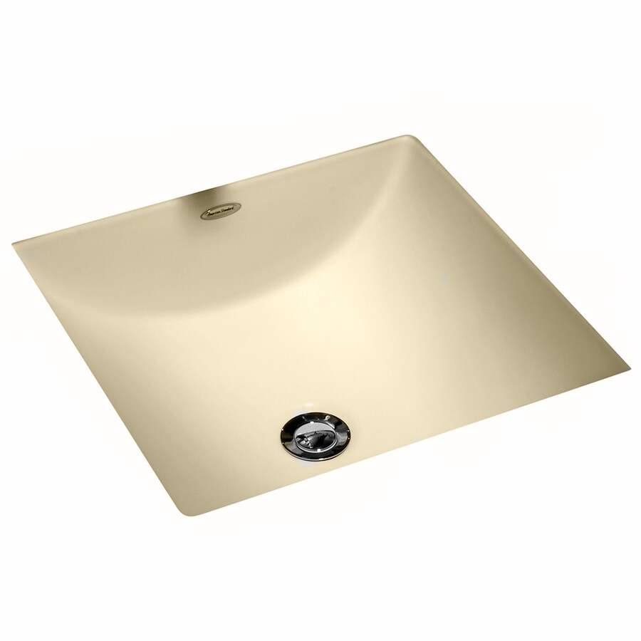 Shop American Standard Bone Undermount Square Bathroom Sink With   033056821817 