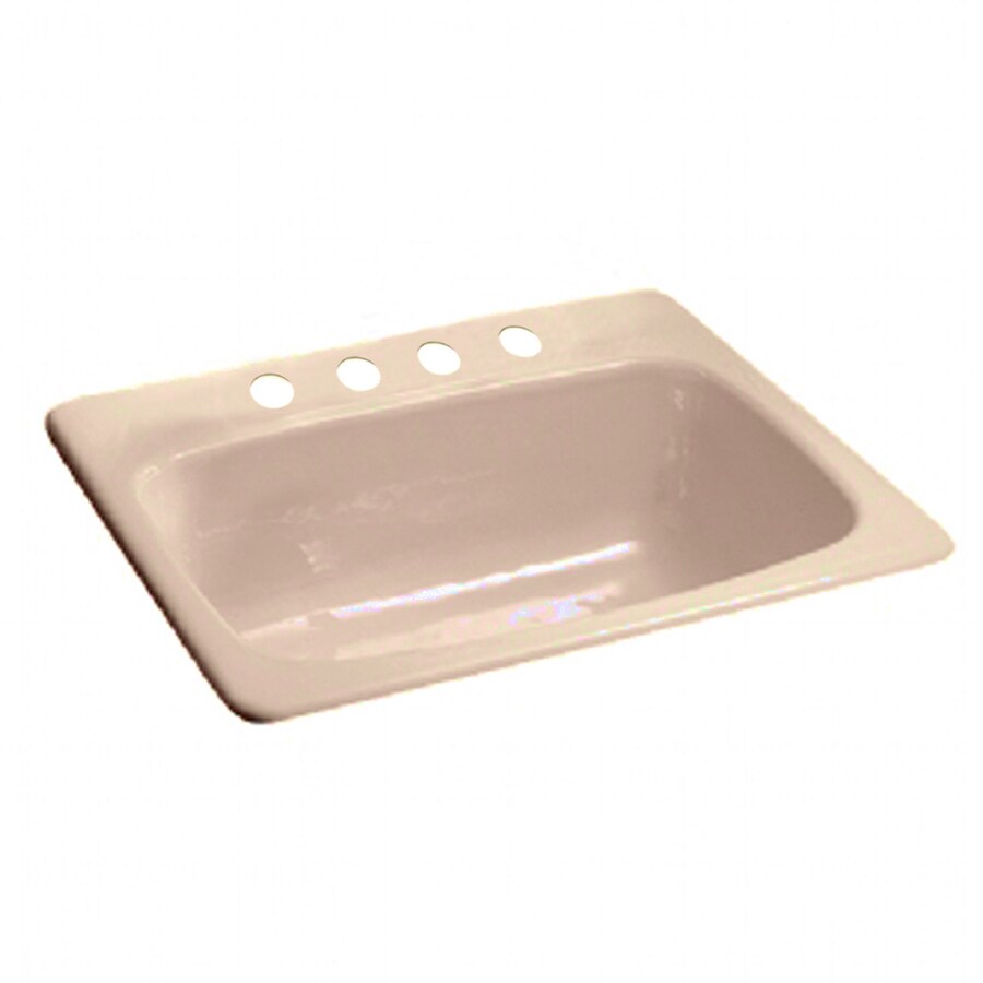 American Standard Bisque Single-Basin Cast Iron Topmount Kitchen Sink ...