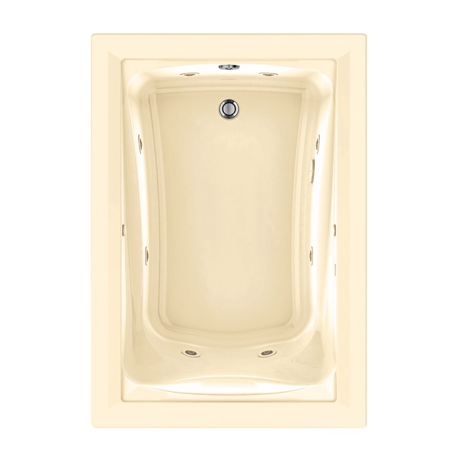 American Standard 3574.448WCK2.021 Green Tea 60-in L x 42-in W x 21-in H Bone Acrylic Rectangular Drop-in Whirlpool Tub and Air Bath