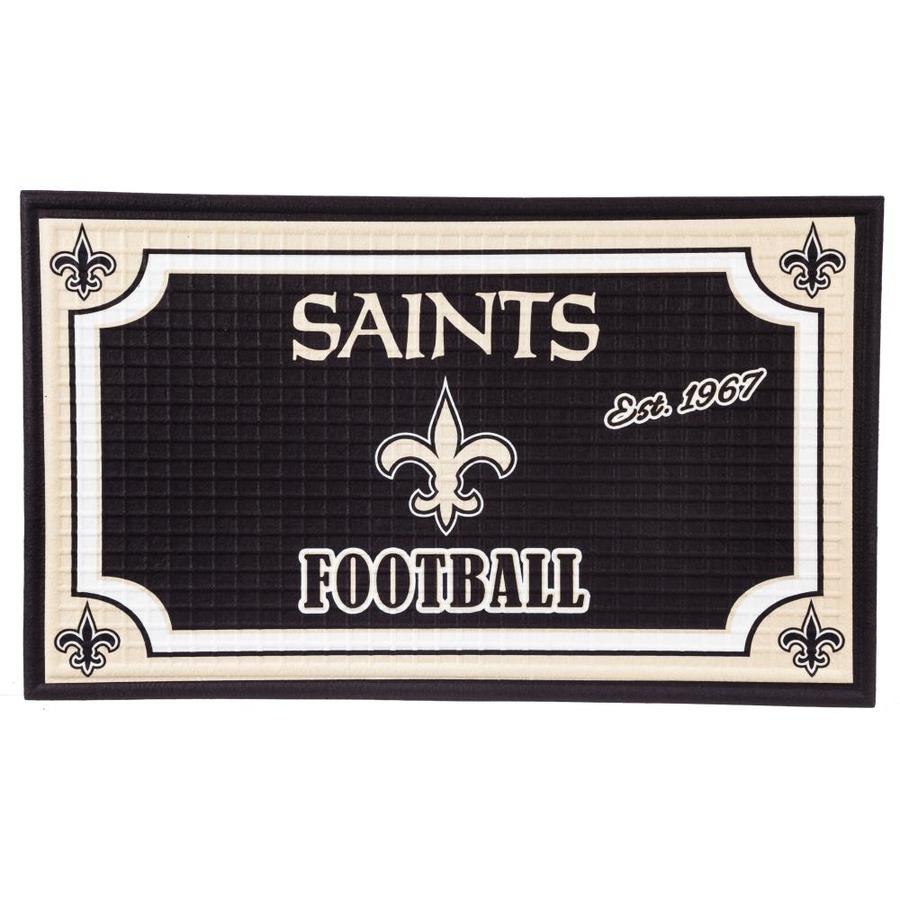 New Orleans Saints Rectangular Door Mat Common 1 1 2 Ft X 2 1 2