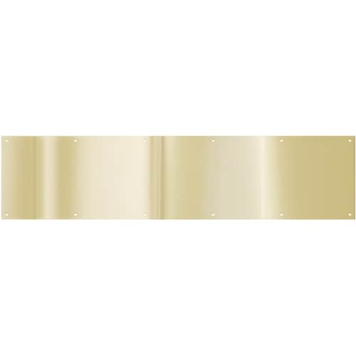 34 In X 8 In Brass Plated Entry Door Kick Plate