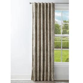 Style Selections 84-in Grey Polyester Room Darkening Standard Lined Single Curtain Panel