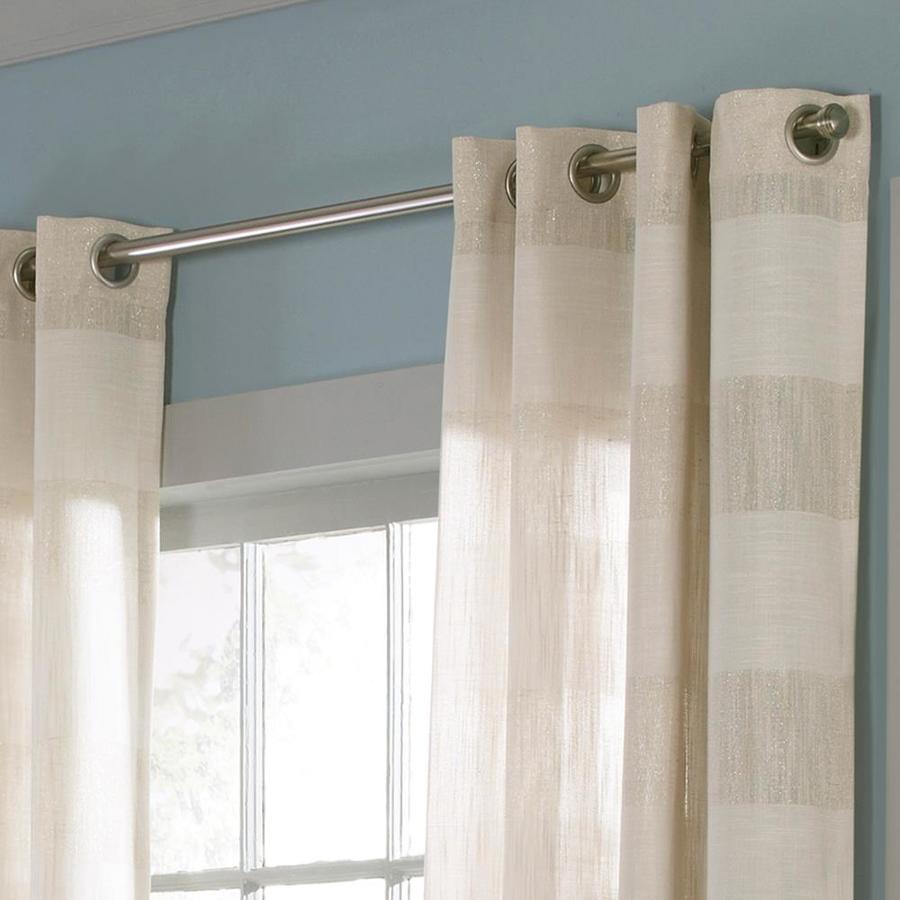 allen + roth 84-in Tan Polyester Semi-sheer Single Curtain Panel in the ...