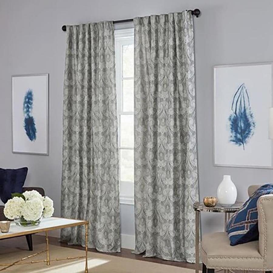 Allen + roth allen + roth Raja 108 In. L Coal Lined Curtain Panel at