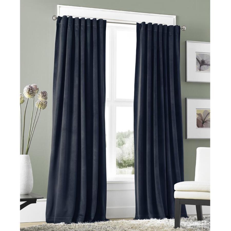 Springmaid Velvet 84 In Indigo Polyester Room Darkening Standard