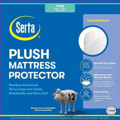 Serta 10in D Polyester Twin Mattress Cover at