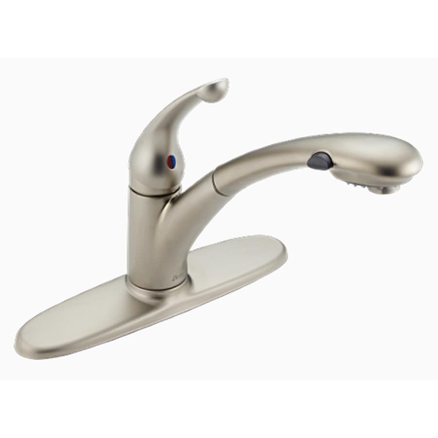 Single Handle SignatureÂ® Pearl Nickel Pull-Down/Out Kitchen Faucet