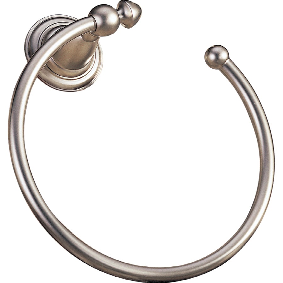 Delta Victorian Pearl Nickel Wall Mount Towel Ring in the Towel Rings