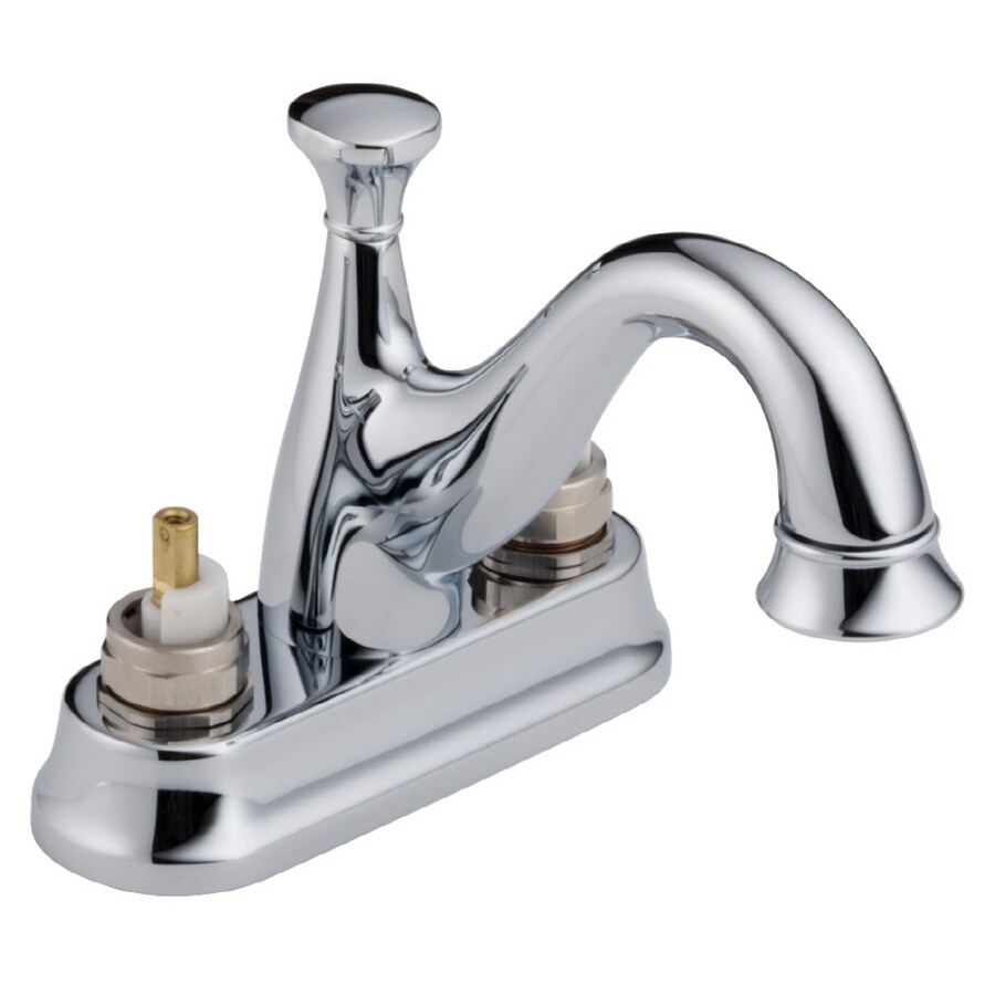 Delta Lockwood Chrome 2 Handle Watersense Bathroom Sink Faucet Drain Included At 2410