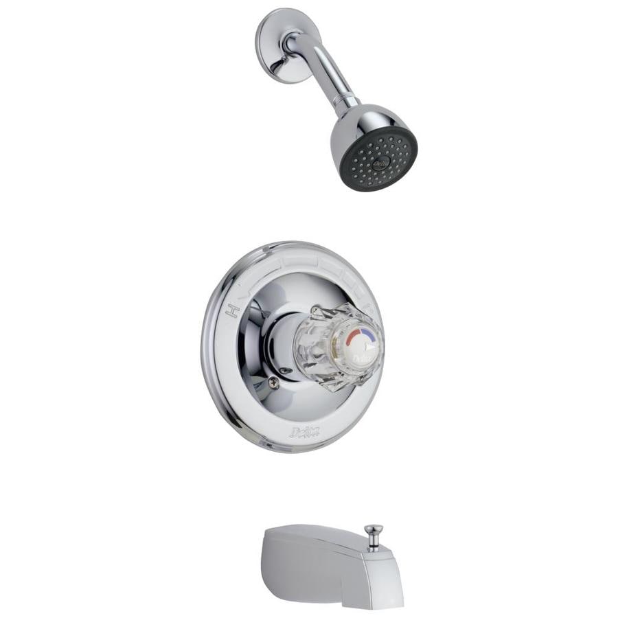 Delta Classic Chrome 1 Handle Bathtub And Shower Faucet At Lowes Com   034449518536 