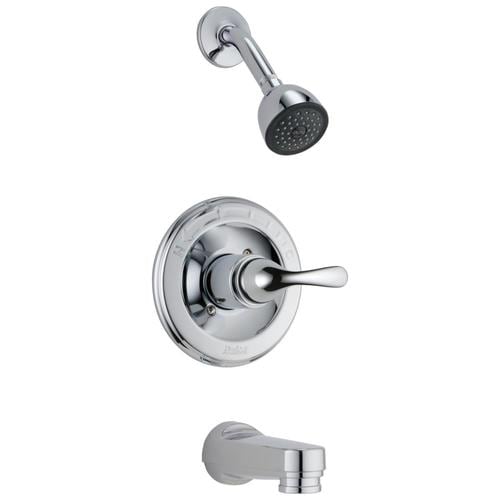 Delta Classic Chrome 1-Handle Bathtub and Shower Faucet in the Shower ...