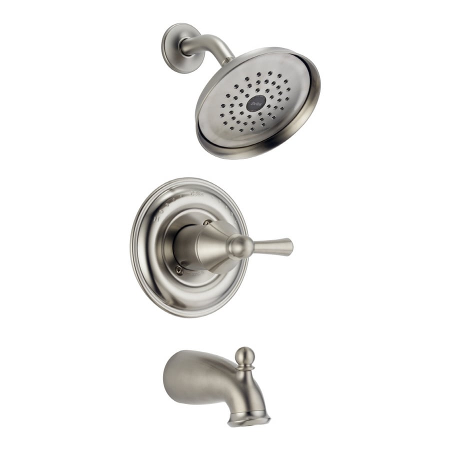 Delta 14402-SS Stainless Steel Single Handle Tub and Shower Faucet
