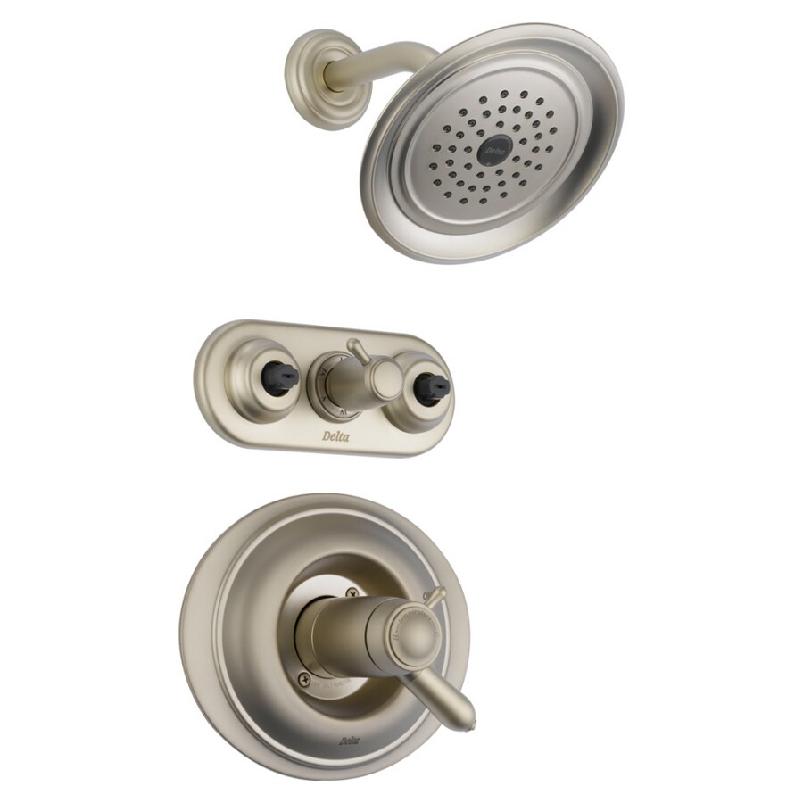 Delta T18T230-NN Innovations Pearl Nickel Single-Handle Jetted Shower Trim with Single-Function Showerhead