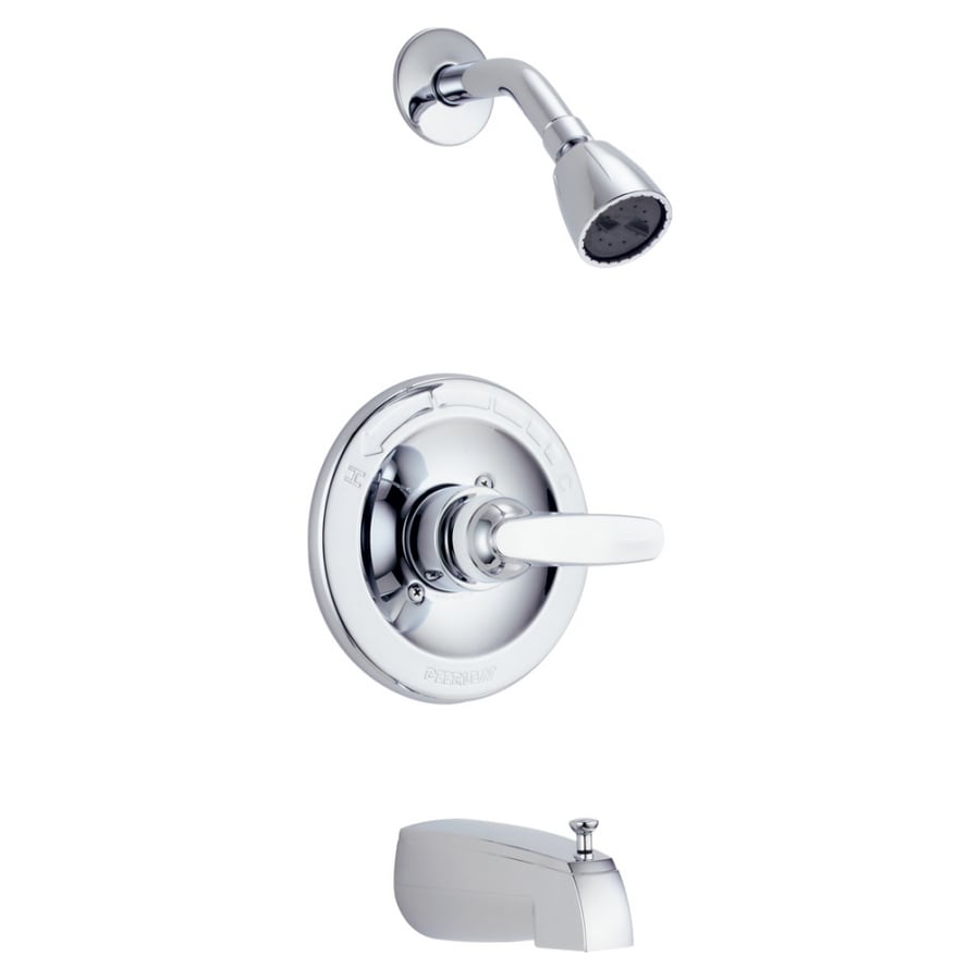 Peerless Chrome 1-Handle Tub & Shower Faucet with Single Function ...