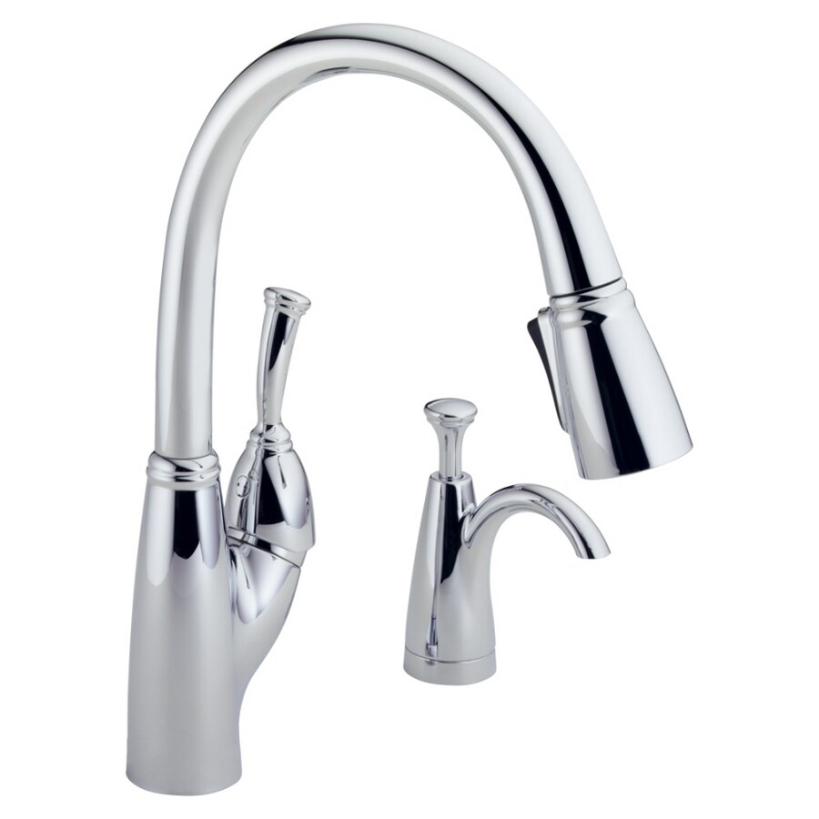 Delta Allora Chrome 1 Handle Pull Down Kitchen Faucet At