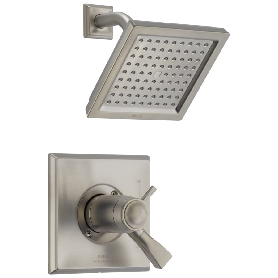 Delta T17T251-SS Dryden Thermostatic Stainless 1-Handle Shower Faucet Trim Kit with Rain Showerhead