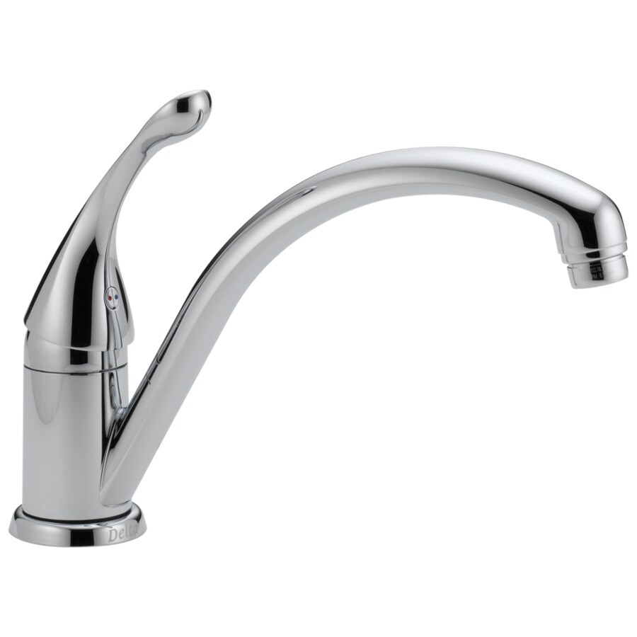 Delta Collins Chrome 1-Handle Deck Mount Low-Arc Residential Kitchen Faucet