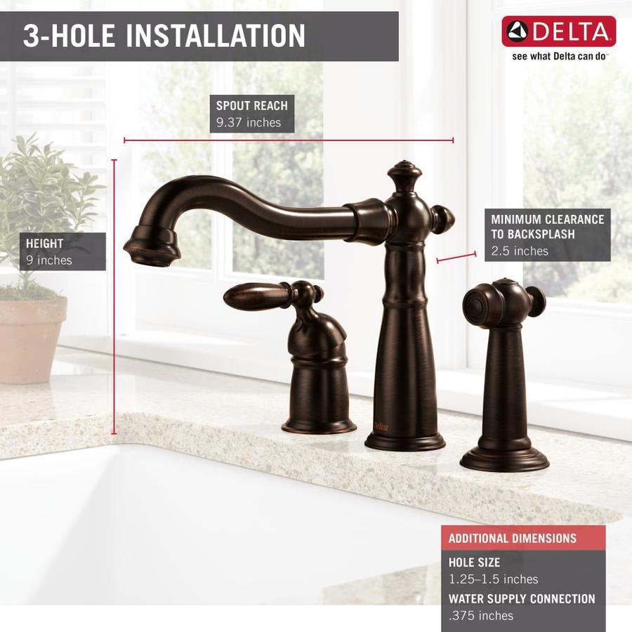 Delta Victorian Venetian Bronze 1-Handle High-Arc Kitchen Faucet