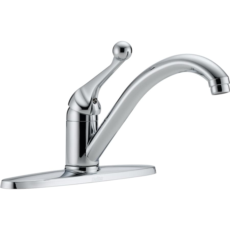 Delta Classic Chrome 1-handle Deck Mount Low-arc Kitchen Faucet at ...