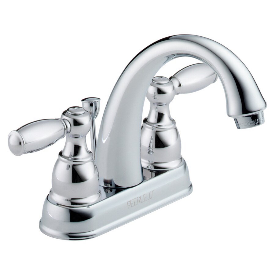 Peerless P99695LF Chrome 2-Handle WaterSense Bathroom Sink Faucet (Drain Included)
