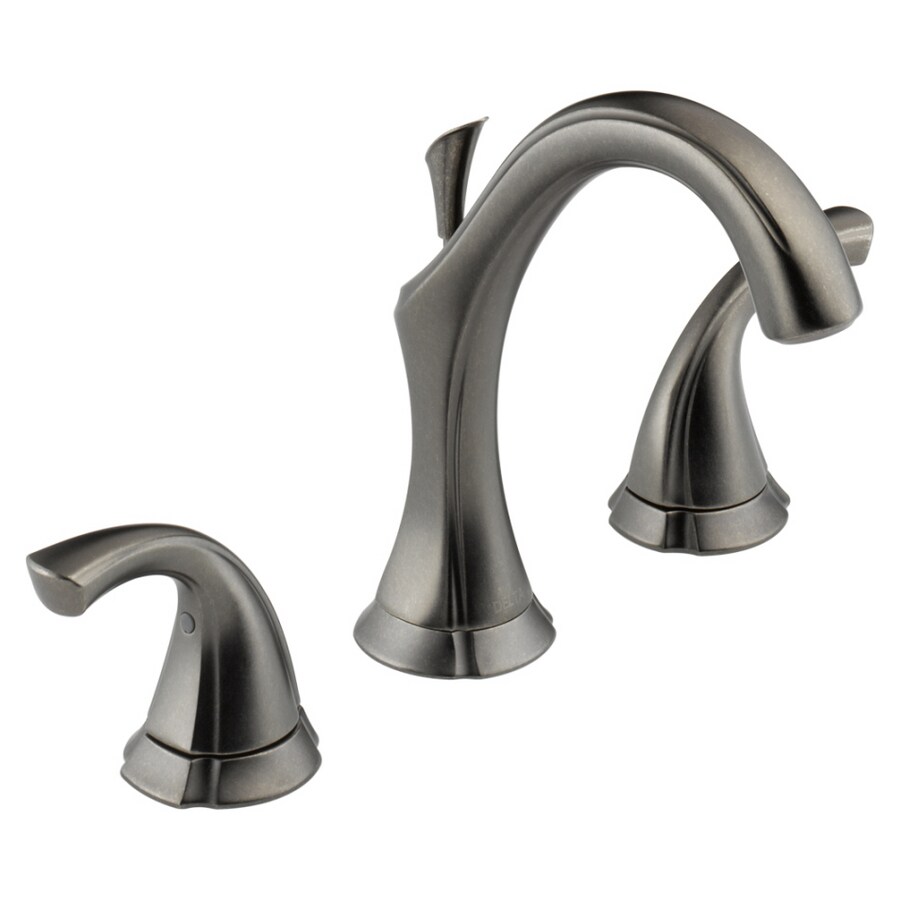 Delta Addison Aged Pewter 2 Handle Watersense Bathroom Sink Faucet