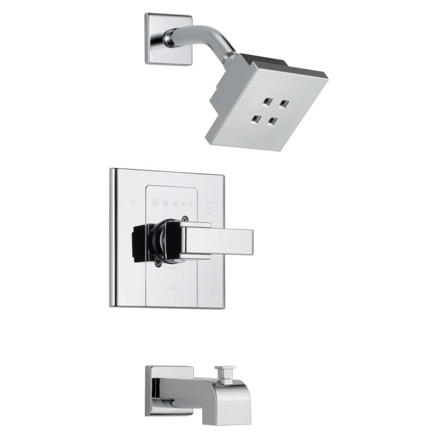 Delta T14486-H2O Arzo Chrome 1-Handle Tub & Shower Faucet Trim Kit with Single Function Showerhead