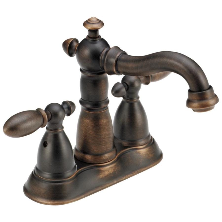 Delta Victorian Venetian Bronze 2-handle 4-in Centerset ...