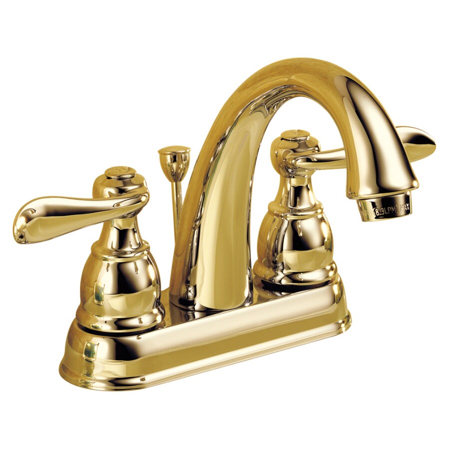 Delta Windemere Polished Brass 2 Handle 4 In Centerset Watersense 1802