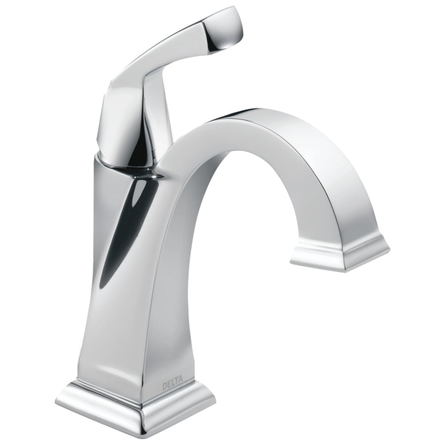 Delta Dryden Chrome 1-Handle 4-in Centerset WaterSense Bathroom Faucet  (Drain Included) at
