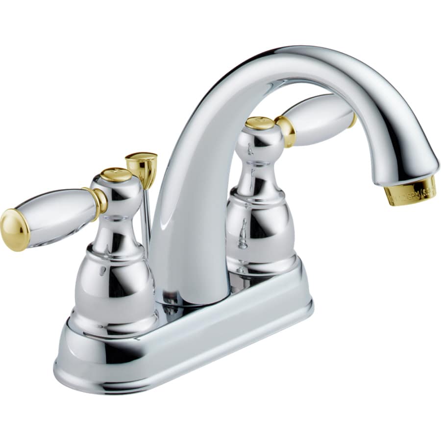 Delta Traditional Chrome/Brass 2Handle 4in Centerset WaterSense