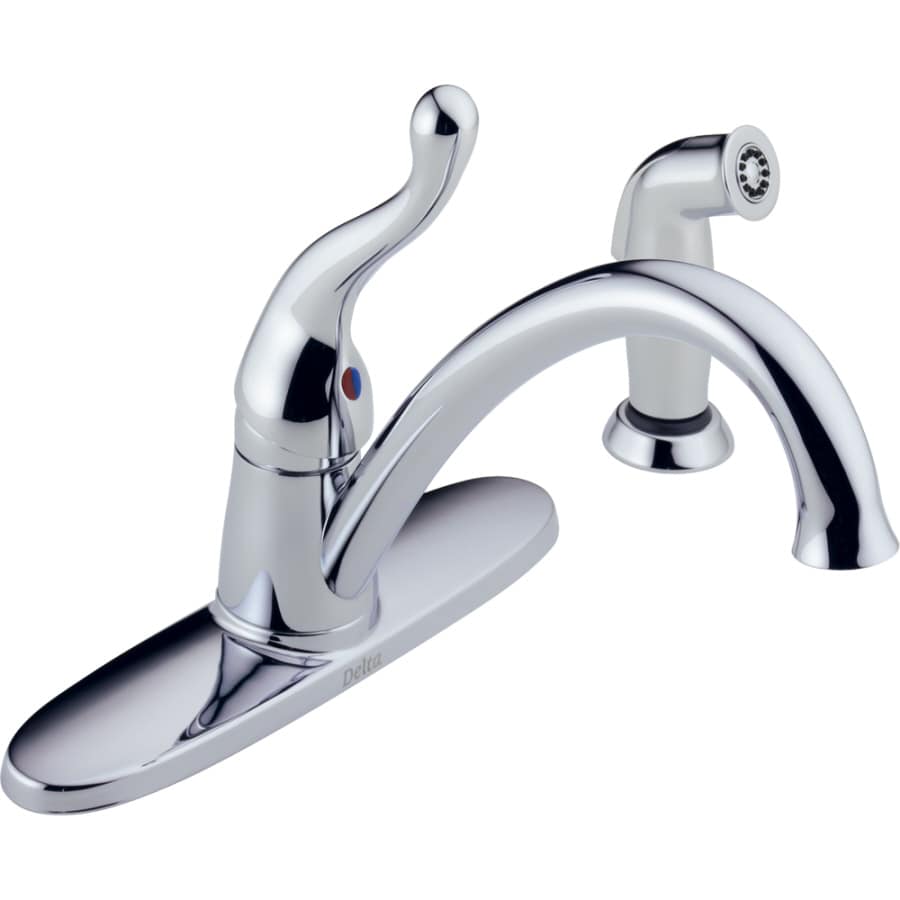 Delta Talbott Chrome 1 Handle Low Arc Kitchen Faucet With