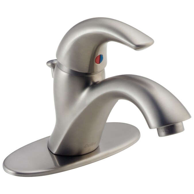 Delta Classic Stainless 1 Handle 4 in Centerset WaterSense Bathroom 