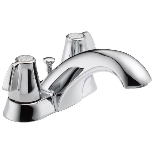 Delta 2520LF Classic Chrome 2-Handle 4-in Centerset WaterSense Bathroom Faucet (Drain Included)