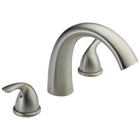 UPC 034449621755 product image for Delta Stainless 2-Handle Deck Mount Bathtub Faucet | upcitemdb.com