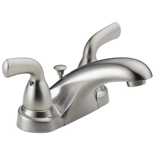 Delta Foundations Stainless 2 Handle 4 In Centerset Watersense