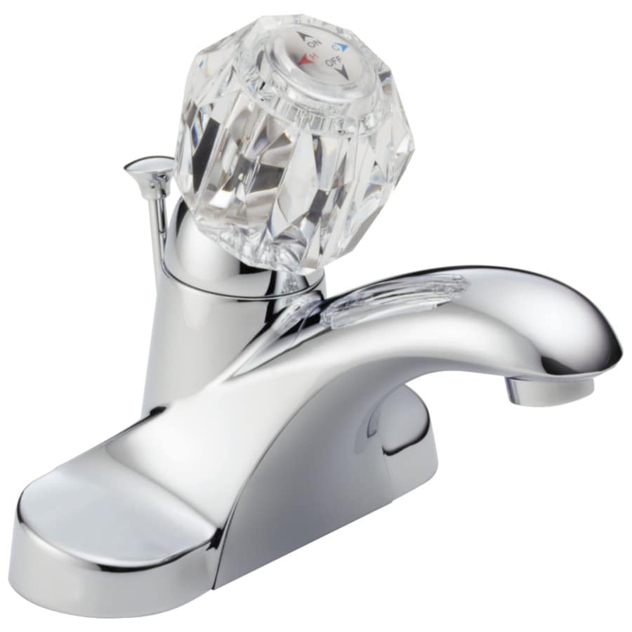 Shop Delta Foundations Chrome 1 Handle 4 In Centerset Bathroom Sink   034449624503 