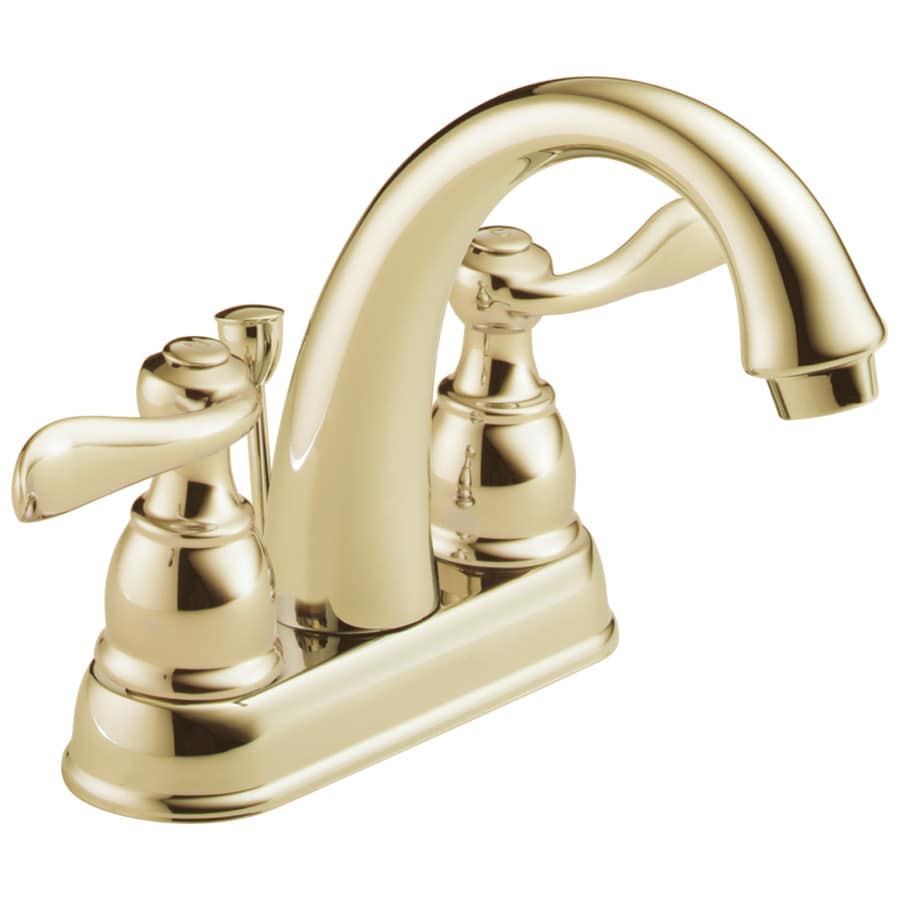 Delta Windemere Polished Brass 2 Handle 4 In Centerset Watersense