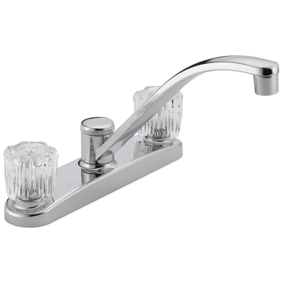 Peerless P299201LF Chrome 2-Handle Low-Arc Kitchen Faucet