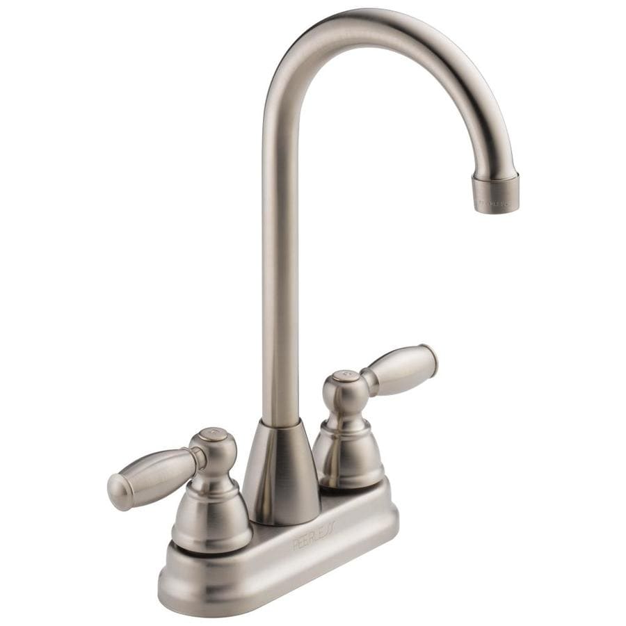 Peerless Stainless 2 Handle Deck Mount Bar And Prep Kitchen Faucet