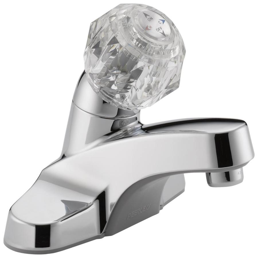 Peerless Chrome 1Handle 4in Centerset WaterSense Bathroom Sink Faucet