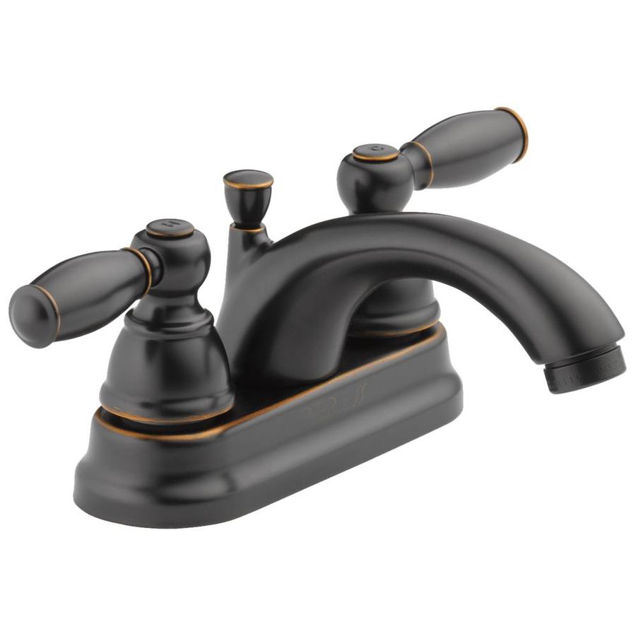 Peerless Apex Oil-Rubbed Bronze 2-Handle 4-in Centerset WaterSense Bathroom  Faucet (Drain Included) at