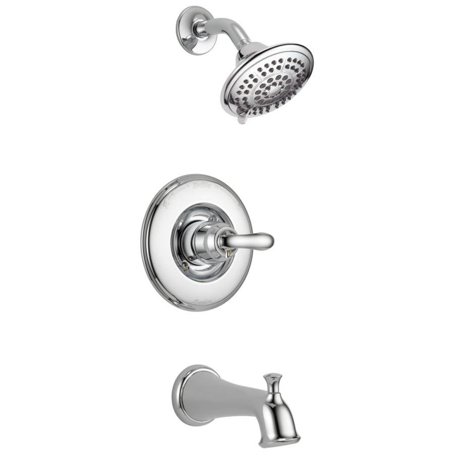 Shop Delta Linden Chrome 1-Handle Bathtub and Shower Faucet at Lowes.com