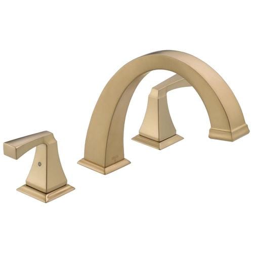 Delta Dryden Champagne Bronze 2-Handle Residential Deck Mount Roman ...