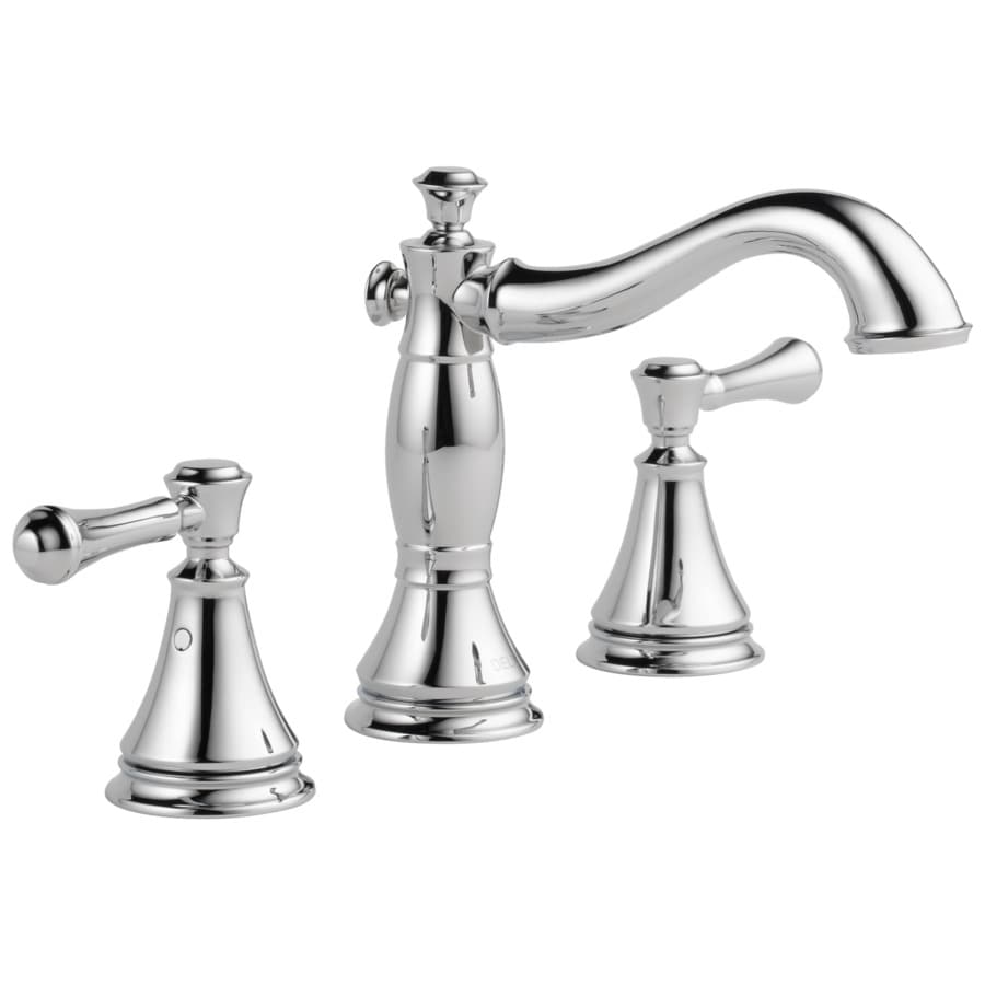 Shop Delta Cassidy Chrome 2 Handle Widespread Bathroom Sink Faucet At   034449681100 